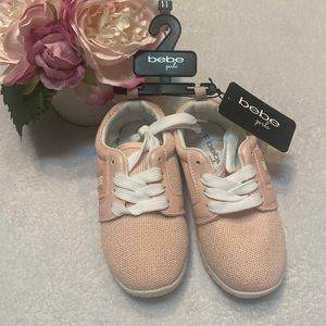 NWT Girls Size 11 BEBE Light Pink Sneakers